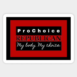 Pro Choice Republican (black on red) Sticker